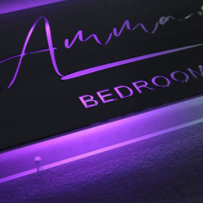 Personalized Custom Name Mirror Led Wall Plate