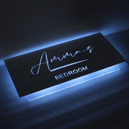 Personalized Custom Name Mirror Led Wall Plate