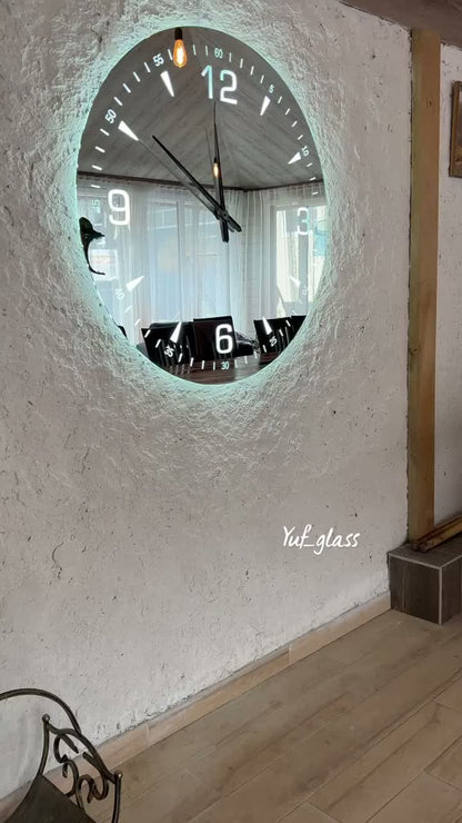 American Style Mirror Wall Clock